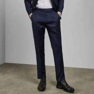 NWT Ted Baker Sz 36L 36x33 Dress Pant Pashion Dinner Suit Trouser Anton Navy